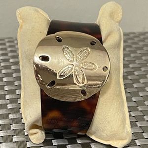 Vintage Mud Pie Tortoise Cuff Bracelet
